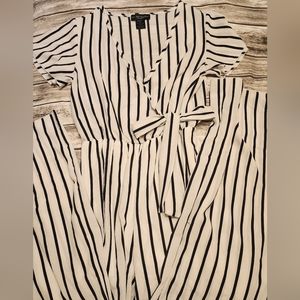 See You Monday Womens black and white stripe jumper. Size Small.